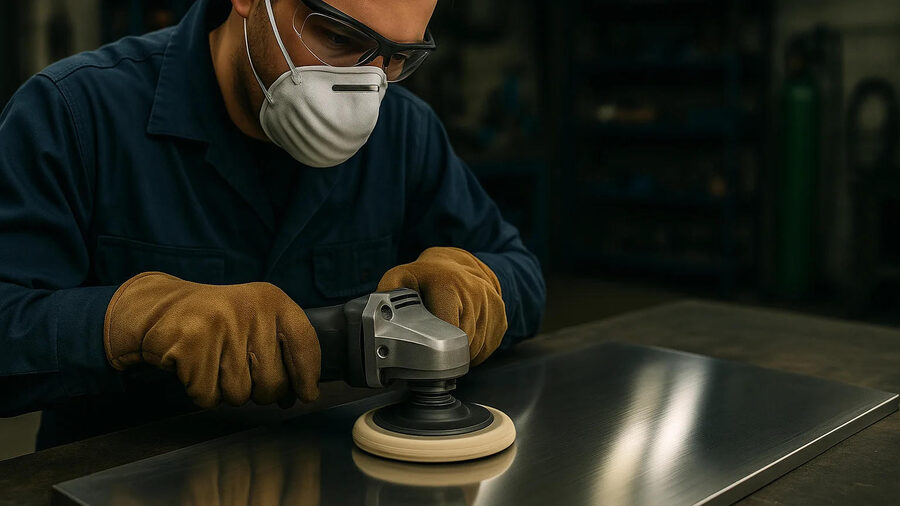 Trabajo profesional de pulido de acero inoxidable
